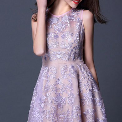 Embroidered organza dress