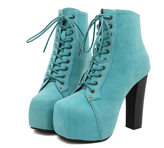 High-heeled Boots And Ankle Boots--blue on Luulla