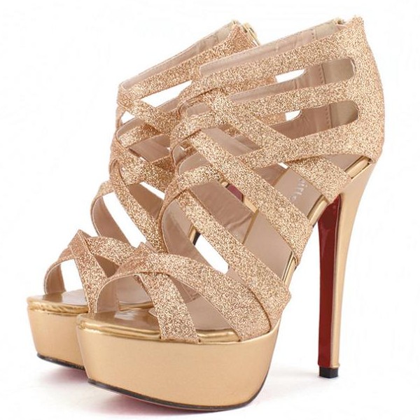 gold heels wide feet