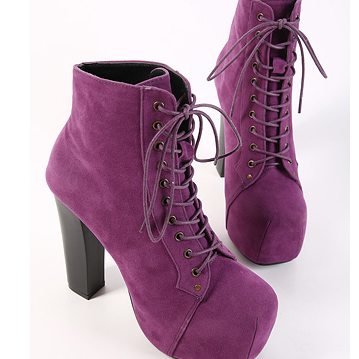 High-heeled Boots And Ankle Boots--purple on Luulla