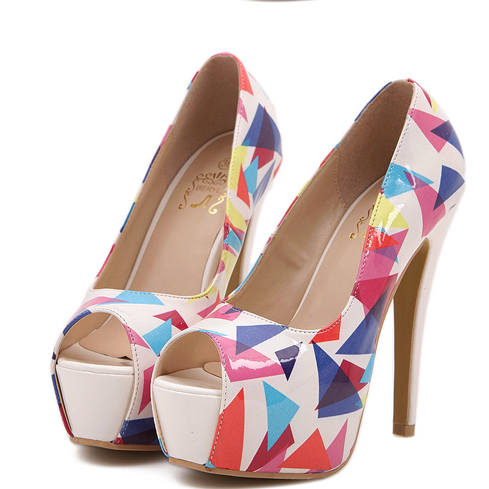 color block heels