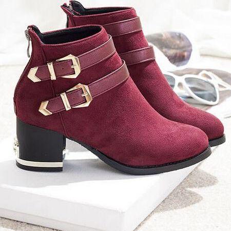 Elegant Wine Red Fashion Boots on Luulla