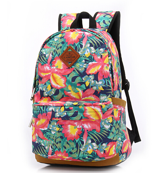 Printed Canvas Leisure Travel Bag, Backpack on Luulla